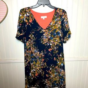 Mabel brand dress/tunic.Worn only once. Beautiful multicolor on navy background